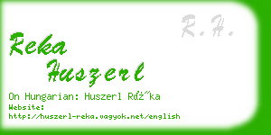 reka huszerl business card